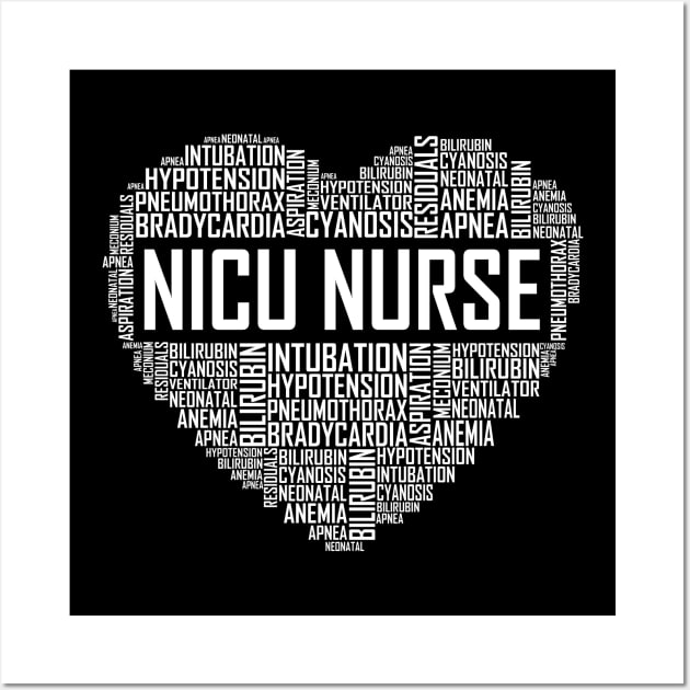 NICU Nurse Heart Wall Art by LetsBeginDesigns